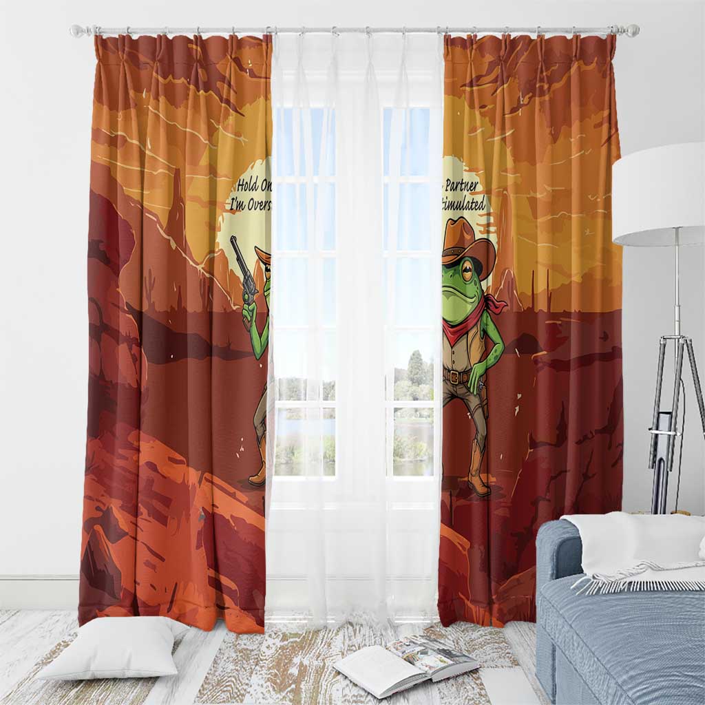 Cowboy Frog Outlaw Window Curtain with Desert Sunset Silhouette Pattern