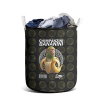 Chimpanzi Bananini Primate Laundry Basket with 3D Wireframe Globe Pattern