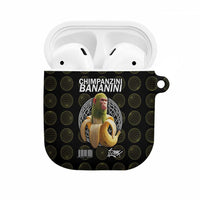 Chimpanzi Bananini Primate AirPods Case with 3D Wireframe Globe Pattern