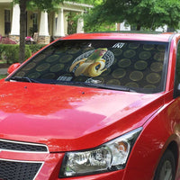 Chimpanzi Bananini Primate Auto Sun Shade with 3D Wireframe Globe Pattern
