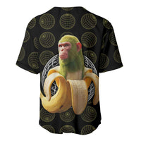 Chimpanzi Bananini Primate Baseball Jersey with 3D Wireframe Globe Pattern