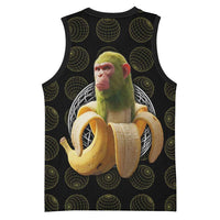 Chimpanzi Bananini Primate Basketball Jersey with 3D Wireframe Globe Pattern