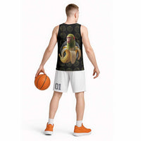 Chimpanzi Bananini Primate Basketball Jersey with 3D Wireframe Globe Pattern