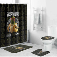 Chimpanzi Bananini Primate Bathroom Set with 3D Wireframe Globe Pattern