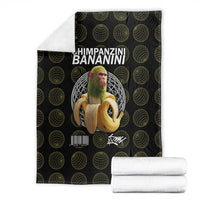 Chimpanzi Bananini Primate Blanket with 3D Wireframe Globe Pattern
