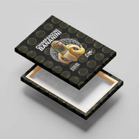 Chimpanzi Bananini Primate Canvas Wall Art with 3D Wireframe Globe Pattern