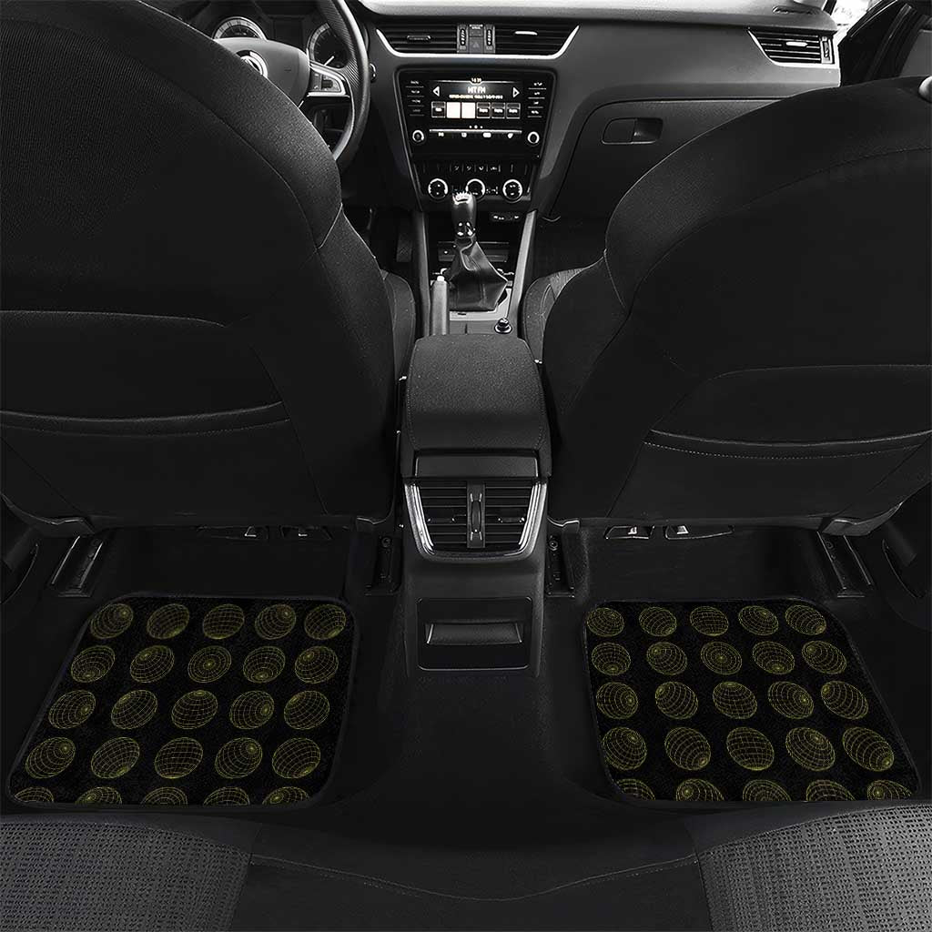 Chimpanzi Bananini Primate Car Mats with 3D Wireframe Globe Pattern