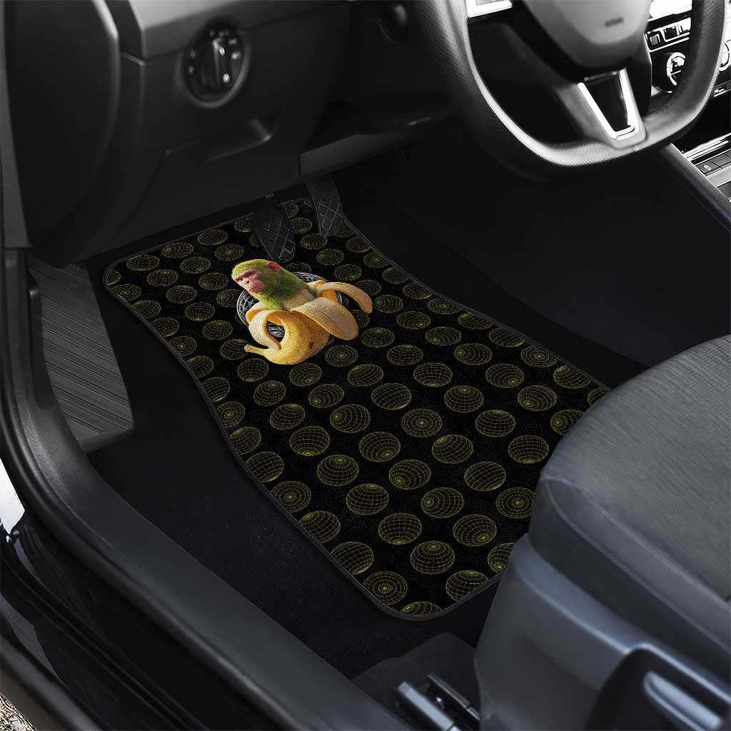 Chimpanzi Bananini Primate Car Mats with 3D Wireframe Globe Pattern