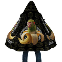 Chimpanzi Bananini Primate Cloak with 3D Wireframe Globe Pattern