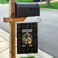 Chimpanzi Bananini Primate Garden Flag with 3D Wireframe Globe Pattern