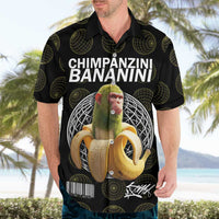 Chimpanzi Bananini Primate Hawaiian Shirt with 3D Wireframe Globe Pattern