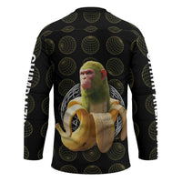 Chimpanzi Bananini Primate Hockey Jersey with 3D Wireframe Globe Pattern