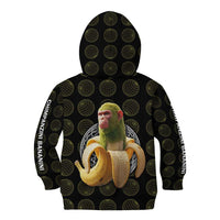 Chimpanzi Bananini Primate Kid Hoodie with 3D Wireframe Globe Pattern