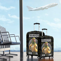 Chimpanzi Bananini Primate Luggage Cover with 3D Wireframe Globe Pattern
