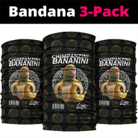 Chimpanzi Bananini Primate Neck Gaiter with 3D Wireframe Globe Pattern