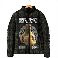 Chimpanzi Bananini Primate Padded Jacket with 3D Wireframe Globe Pattern