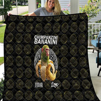 Chimpanzi Bananini Primate Quilt with 3D Wireframe Globe Pattern