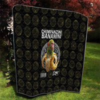 Chimpanzi Bananini Primate Quilt with 3D Wireframe Globe Pattern