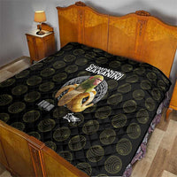 Chimpanzi Bananini Primate Quilt with 3D Wireframe Globe Pattern