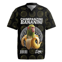 Chimpanzi Bananini Primate Rugby Jersey with 3D Wireframe Globe Pattern