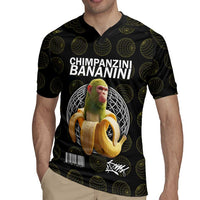 Chimpanzi Bananini Primate Rugby Jersey with 3D Wireframe Globe Pattern