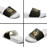 Chimpanzi Bananini Primate Slide Sandals with 3D Wireframe Globe Pattern
