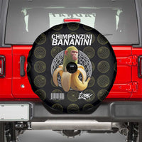 Chimpanzi Bananini Primate Spare Tire Cover with 3D Wireframe Globe Pattern