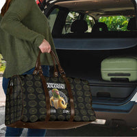 Chimpanzi Bananini Primate Travel Bag with 3D Wireframe Globe Pattern