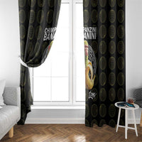 Chimpanzi Bananini Primate Window Curtain with 3D Wireframe Globe Pattern