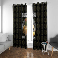 Chimpanzi Bananini Primate Window Curtain with 3D Wireframe Globe Pattern