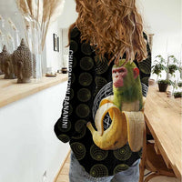 Chimpanzi Bananini Primate Women Casual Shirt with 3D Wireframe Globe Pattern