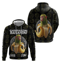 Chimpanzi Bananini Primate Zip Hoodie with 3D Wireframe Globe Pattern