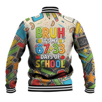 Bruh Its My 67 33 Days of School Baseball Jacket Funny Boys Kids 100th Day