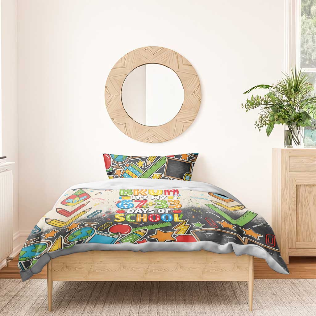 Bruh Its My 67 33 Days of School Bedding Set Funny Boys Kids 100th Day
