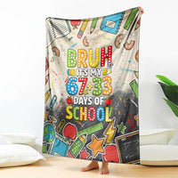 Bruh Its My 67 33 Days of School Blanket Funny Boys Kids 100th Day