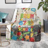 Bruh Its My 67 33 Days of School Blanket Funny Boys Kids 100th Day