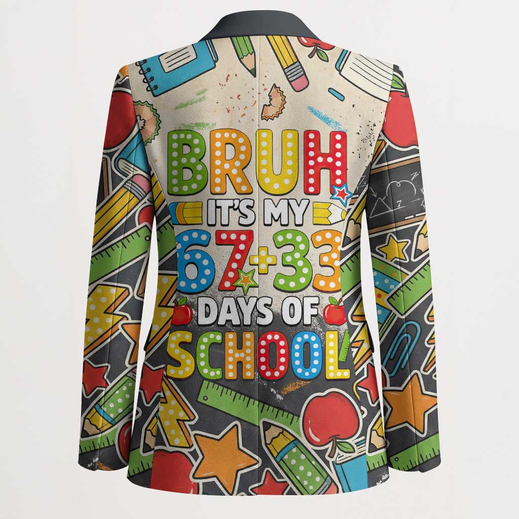 Bruh Its My 67 33 Days of School Blazer Funny Boys Kids 100th Day