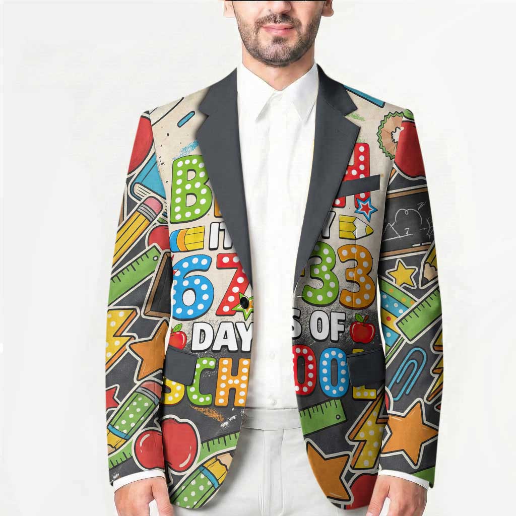 Bruh Its My 67 33 Days of School Blazer Funny Boys Kids 100th Day