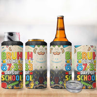 Bruh Its My 67 33 Days of School 4 in 1 Can Cooler Tumbler Funny Boys Kids 100th Day