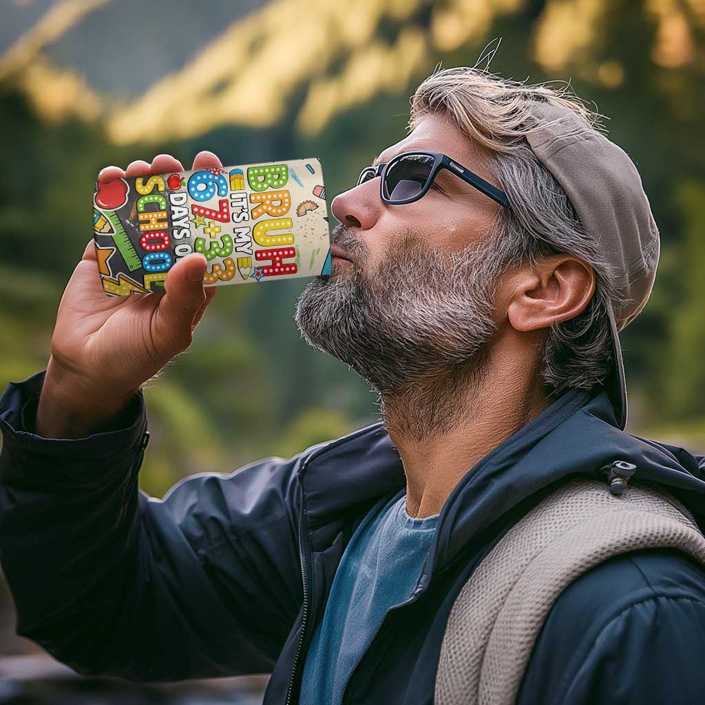 Bruh Its My 67 33 Days of School 4 in 1 Can Cooler Tumbler Funny Boys Kids 100th Day