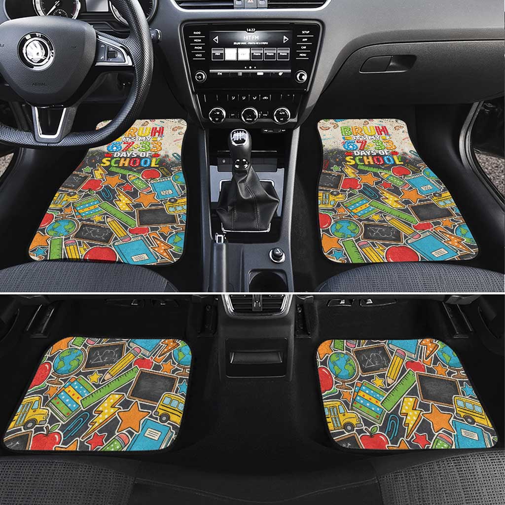 Bruh Its My 67 33 Days of School Car Mats Funny Boys Kids 100th Day