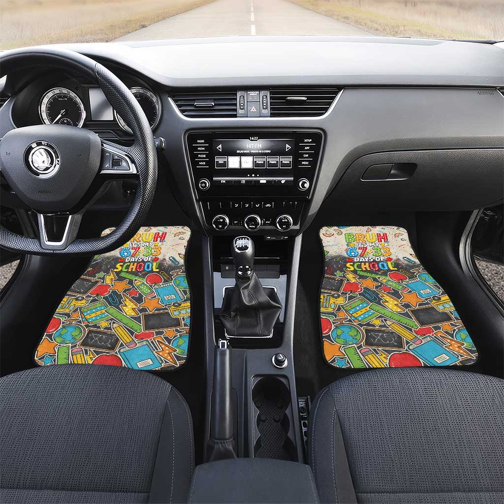 Bruh Its My 67 33 Days of School Car Mats Funny Boys Kids 100th Day
