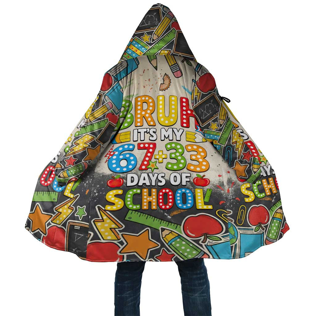 Bruh Its My 67 33 Days of School Cloak Funny Boys Kids 100th Day