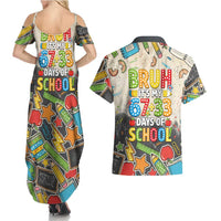 Bruh Its My 67 33 Days of School Couples Matching Summer Maxi Dress and Hawaiian Shirt Funny Boys Kids 100th Day