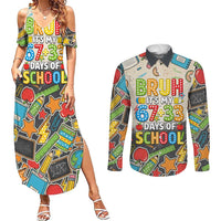 Bruh Its My 67 33 Days of School Couples Matching Summer Maxi Dress and Long Sleeve Button Shirt Funny Boys Kids 100th Day