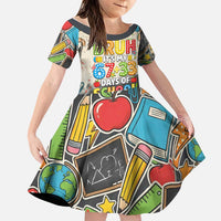Bruh Its My 67 33 Days of School Family Matching Off Shoulder Short Dress and Hawaiian Shirt Funny Boys Kids 100th Day