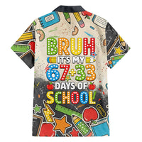 Bruh Its My 67 33 Days of School Family Matching Off Shoulder Short Dress and Hawaiian Shirt Funny Boys Kids 100th Day