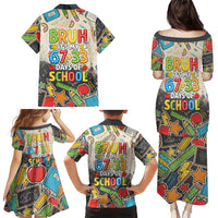 Bruh Its My 67 33 Days of School Family Matching Puletasi and Hawaiian Shirt Funny Boys Kids 100th Day