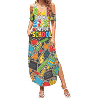 Bruh Its My 67 33 Days of School Family Matching Summer Maxi Dress and Hawaiian Shirt Funny Boys Kids 100th Day