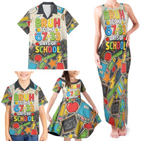 Bruh Its My 67 33 Days of School Family Matching Tank Maxi Dress and Hawaiian Shirt Funny Boys Kids 100th Day
